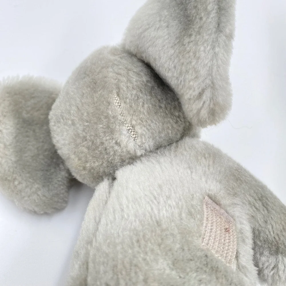 Vintage Dakin Elephant Plush Toy 1979 Korea Set Mom and Baby Stuffed Animal Gray